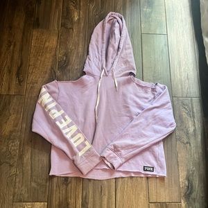 PINK off the shoulder hoodie